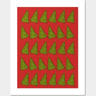 Pattern of Christmas Trees Posters and Art